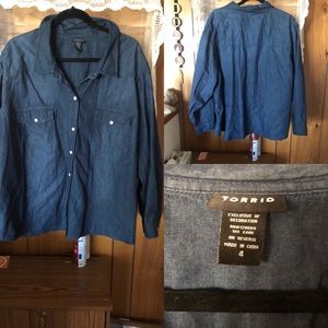 Torrid Denim Button Down